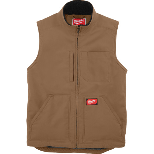 Heavy-Duty Sherpa-Lined Vest, Men's, Small, Brown Helyx Safety & Industrial Supplies