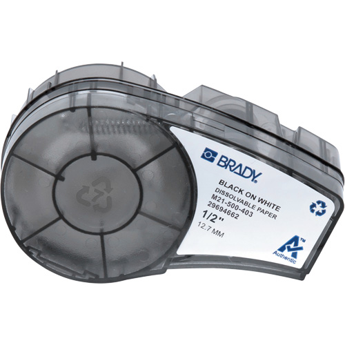 Water Soluble Labels with Ribbon, Black Helyx Safety & Industrial Supplies