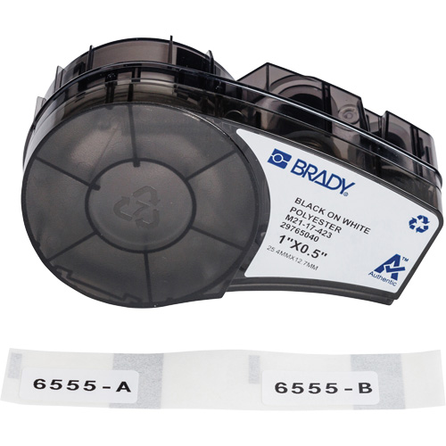 &eacute;tiquettes polyvalentes avec ruban pour environnements hostiles, Noir Helyx Safety & Industrial Supplies