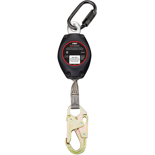 Dynamic Small Snap Hook Self-Retracting Lifeline, 11', Polyester, Swivel Helyx Safety & Industrial Supplies