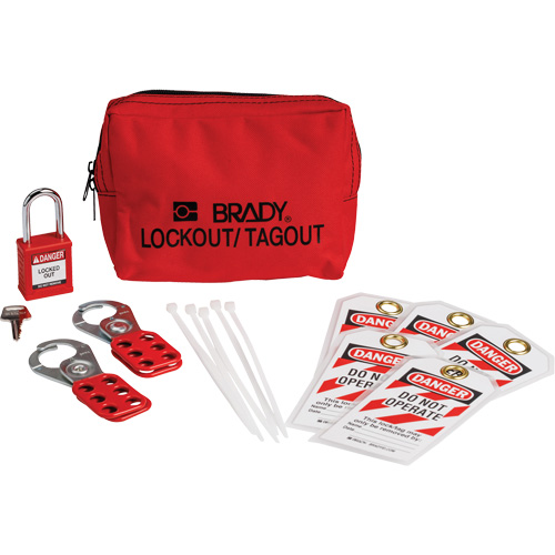 Lockout Tagout Kit with Nylon Safety Padlock in Pouch, Electrical Kit, 14 Components Helyx Safety & Industrial Supplies