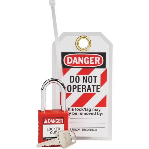 Nylon Safety Lockout Padlock & Tag Kit, 3 Components Helyx Safety & Industrial Supplies