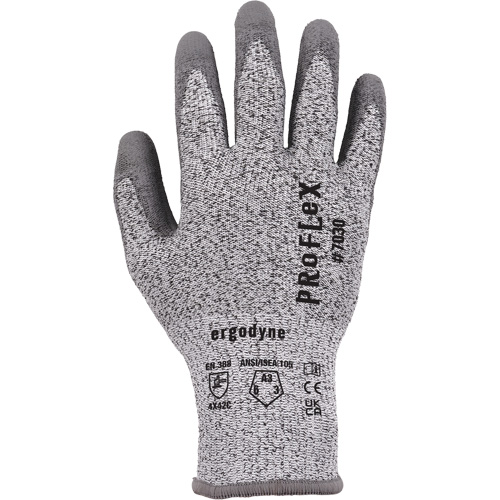 ProFlex 7030 Cut-Resistant Gloves, Size Small, 13 Gauge, Polyurethane Coated, Nylon/HPPE/Spandex Shell, ASTM ANSI Level A3/EN 388 Level C Helyx Safety & Industrial Supplies