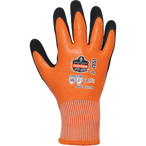 ProFlex 7551 Coated Cut-Resistant Winter Work Gloves, Size Small, 10/13 Gauge, Nitrile/Rubber Latex Coated, HPPE Shell, ASTM ANSI Level A5/EN 388 Level E Helyx Safety & Industrial Supplies