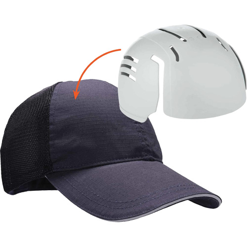 Skullerz 8946 Standard Baseball Cap with Bump Cap Insert, Navy Blue Helyx Safety & Industrial Supplies