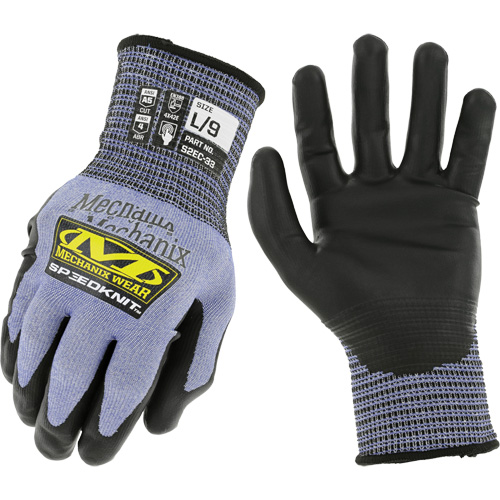 Speedknit S2EC33 Cut-Resistant Gloves, Size Small/7, 18 Gauge, Urethane Coated, HPPE/Tungsten Shell, ASTM ANSI Level A5/EN 388 Level D Helyx Safety & Industrial Supplies