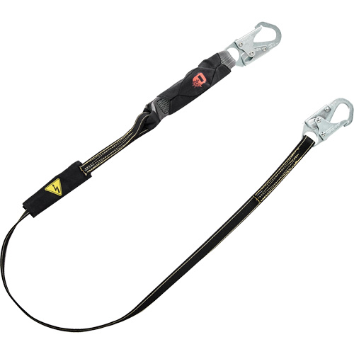 V-Series Welding Energy Absorbing Lanyard, 6', Snap Hook Center, Snap Hook Leg Ends, Kevlar&reg;/Metal/Nylon Helyx Safety & Industrial Supplies