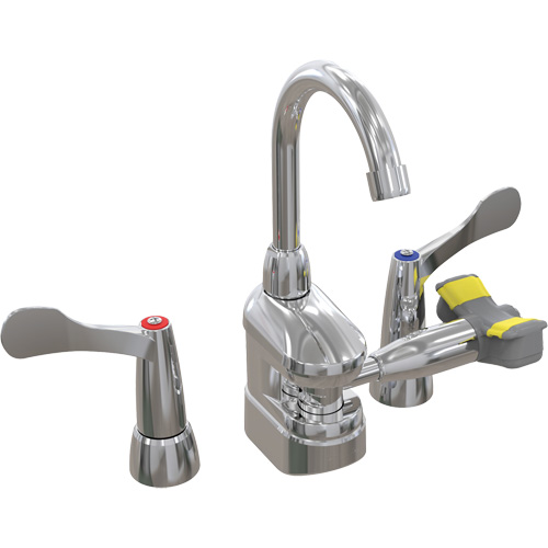 Swing-Activated Faucet/Eyewash with Wristblade Faucet Valves, Sink Mount Installation Helyx Safety & Industrial Supplies