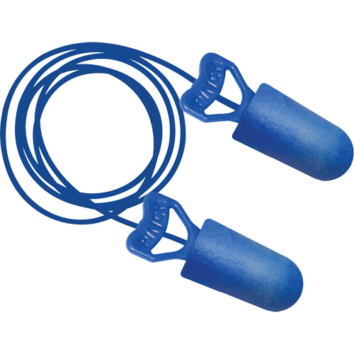 Bouchons d'oreilles biosourc&eacute;s d&eacute;tectables par le m&eacute;tal Food Pro PinchFit BioSoft, Avec cordon, Taille unique, Vrac - Boîte, NRR dB 32 Helyx Safety & Industrial Supplies
