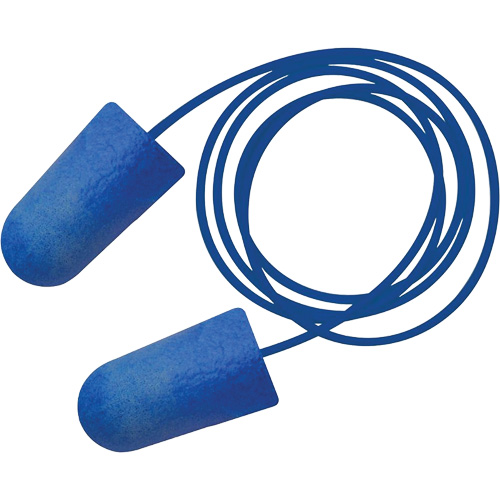 Bouchons d'oreilles biosourc&eacute;s d&eacute;tectables par le m&eacute;tal Food Pro Bullet BioSoft, Avec cordon, Taille unique, Vrac - Boîte, NRR dB 32 Helyx Safety & Industrial Supplies