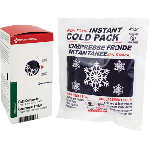 SmartCompliance&reg; Refill Instant Compress, Cold, Single Use, 4" x 5" Helyx Safety & Industrial Supplies