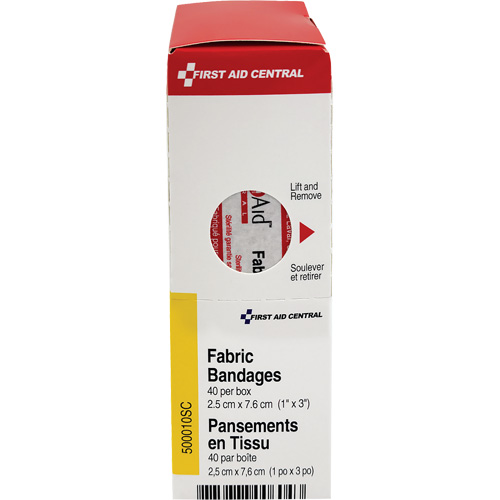 SmartCompliance&reg; Refill Adhesive Bandages, Rectangular/Square, 3", Fabric, Non-Sterile Helyx Safety & Industrial Supplies