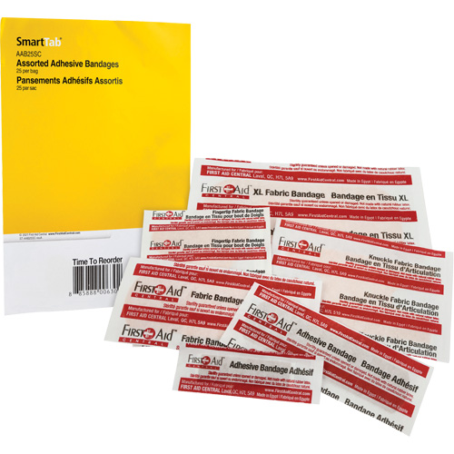 Recharge de bandages adh&eacute;sifs SmartCompliance, Assorti, Tissu/Plastique, Non st&eacute;rile Helyx Safety & Industrial Supplies