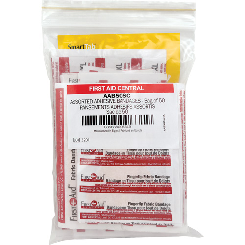 SmartCompliance&reg; Refill Adhesive Bandages, Assorted, Fabric/Plastic, Non-Sterile Helyx Safety & Industrial Supplies