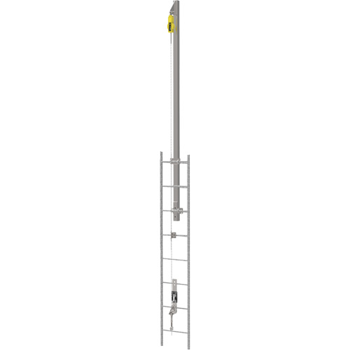 Latchways&reg; Vertical Ladder Lifeline with SRL Ladder Extension Post Kit, Stainless Steel Helyx Safety & Industrial Supplies