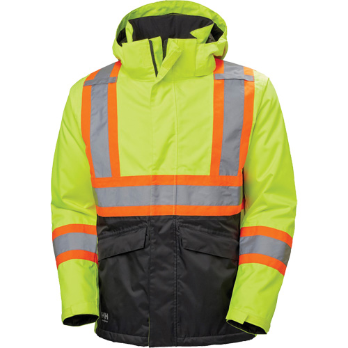 Alta Winter Jacket, Polyester, Black/High Visibility Lime-Yellow, Small Helyx Safety & Industrial Supplies