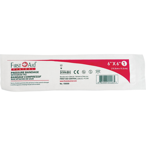 Sterile Compress Pressure Bandage, 6" L x 6" W Helyx Safety & Industrial Supplies
