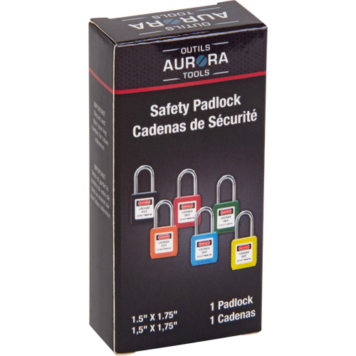 Lock for Lockouts, Safety Padlock, Keyed Different, Thermoplastic, 1-1/2" Width Helyx Safety & Industrial Supplies