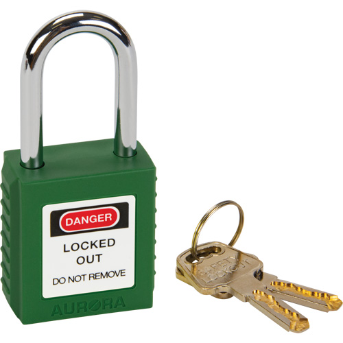 Lock for Lockouts, Safety Padlock, Keyed Different, Thermoplastic, 1-1/2" Width Helyx Safety & Industrial Supplies