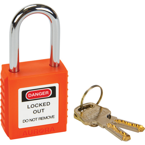 Lock for Lockouts, Safety Padlock, Keyed Different, Thermoplastic, 1-1/2" Width Helyx Safety & Industrial Supplies