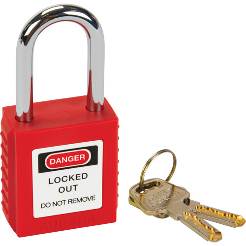 Lock for Lockouts, Safety Padlock, Keyed Different, Thermoplastic, 1-1/2" Width Helyx Safety & Industrial Supplies