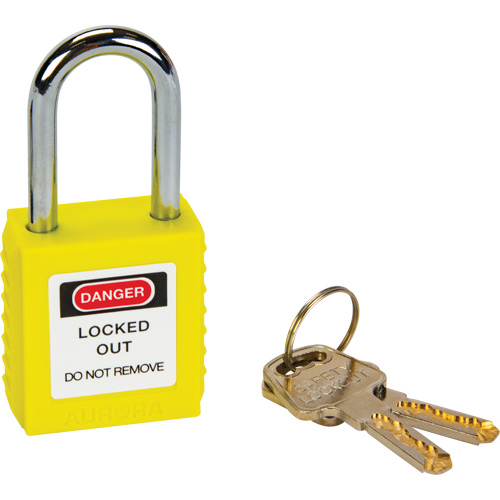 Lock for Lockouts, Safety Padlock, Keyed Different, Thermoplastic, 1-1/2" Width Helyx Safety & Industrial Supplies