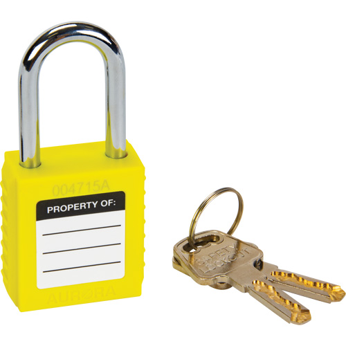 Lock for Lockouts, Safety Padlock, Keyed Different, Thermoplastic, 1-1/2" Width Helyx Safety & Industrial Supplies