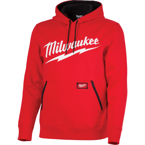 Midweight Pullover Hoodie with Milwaukee&reg; Logo, Men's, Small, Red Helyx Safety & Industrial Supplies