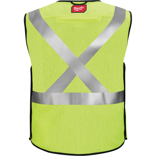 Breakaway Mesh Safety Vest, Black/High Visibility Lime-Yellow, Medium/Small Helyx Safety & Industrial Supplies