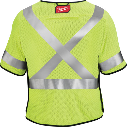Breakaway Mesh Safety Vest, Black/High Visibility Lime-Yellow, Medium/Small Helyx Safety & Industrial Supplies