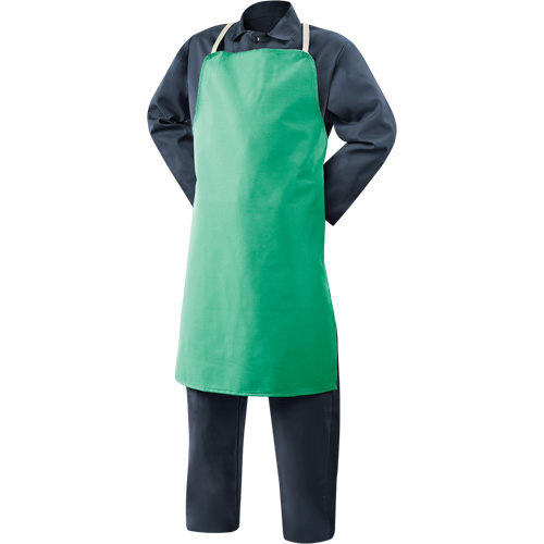 Weldlite Fire-Resistant Cotton Apron, Bib, 36" L, Green Helyx Safety & Industrial Supplies