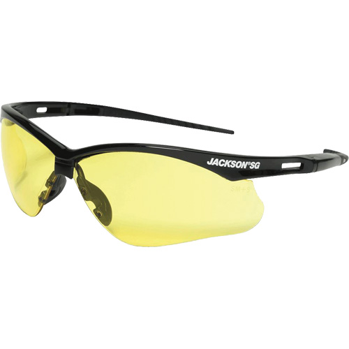 Lunettes de s&eacute;curit&eacute;, Lentille Ambr&eacute;e, Anti-&eacute;gratignures, ANSI Z87+/R&eacute;pond ou surpasse la norme CSA Z94.3 Helyx Safety & Industrial Supplies