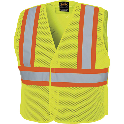 598P Veste de s&eacute;curit&eacute; &agrave; maille d&eacute;tachable, Jaune lime haute visibilit&eacute;, Moyen/Petit, Polyester Helyx Safety & Industrial Supplies