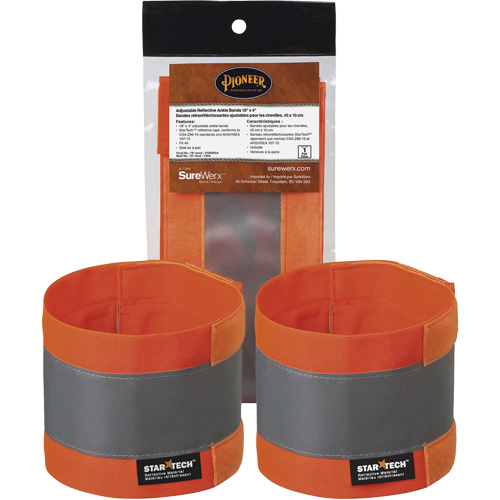 142A Bandes de cheville ajustables haute visibilit&eacute; Helyx Safety & Industrial Supplies