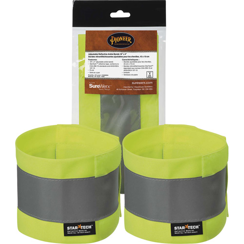 143A Bandes de cheville ajustables haute visibilit&eacute; Helyx Safety & Industrial Supplies