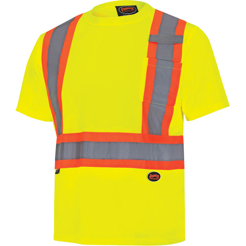 6991 Chandail de s&eacute;curit&eacute; en il-de-perdrix, Polyester, 3T-Grand, Jaune lime haute visibilit&eacute; Helyx Safety & Industrial Supplies