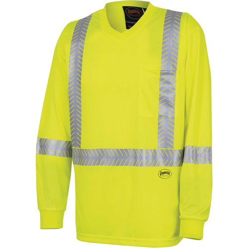 6905A Ultra-Cool Ultra-Breathable Long-Sleeved Safety Shirt, X-Small, High Visibility Lime-Yellow Helyx Safety & Industrial Supplies