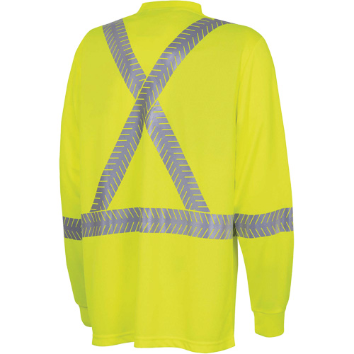 6905A Ultra-Cool Ultra-Breathable Long-Sleeved Safety Shirt, X-Small, High Visibility Lime-Yellow Helyx Safety & Industrial Supplies