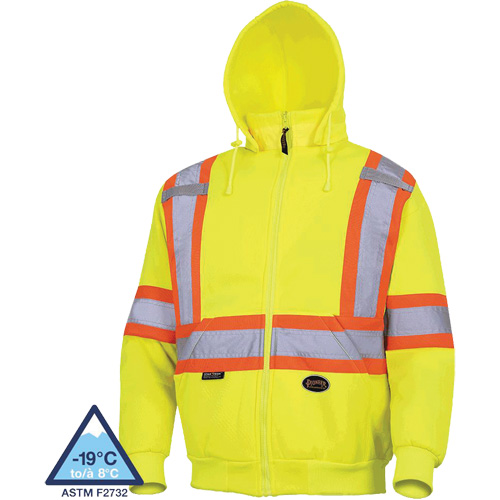 6925 Hoodie, X-Small, High Visibility Yellow Helyx Safety & Industrial Supplies