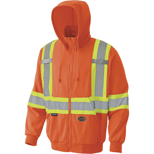 6940 Zip Style Hoodie, Small, High Visibility Orange Helyx Safety & Industrial Supplies