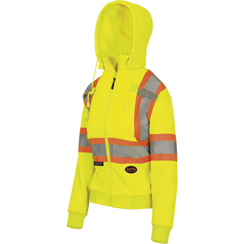 6925W Women's Zip Style Hoodie, X-Small, High Visibility Yellow Helyx Safety & Industrial Supplies