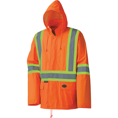 5598 Lightweight Waterproof Rain Suit, Polyester/PVC, Small, High Visibility Orange Helyx Safety & Industrial Supplies