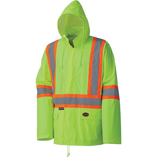 5599 Lightweight Waterproof Rain Suit, Polyester/PVC, X-Small, High Visibility Lime-Yellow Helyx Safety & Industrial Supplies