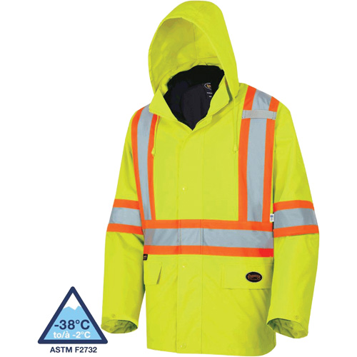 5633 The Rock 3-in-1 Parka, High Visibility Lime-Yellow, X-Small Helyx Safety & Industrial Supplies