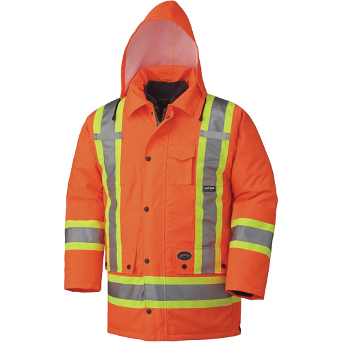 5020 Waterproof 7-in-1 Parka, High Visibility Orange, Small Helyx Safety & Industrial Supplies