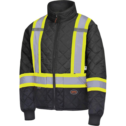 5017 Quilted Freezer Jacket, Polyester, Black, X-Small Helyx Safety & Industrial Supplies