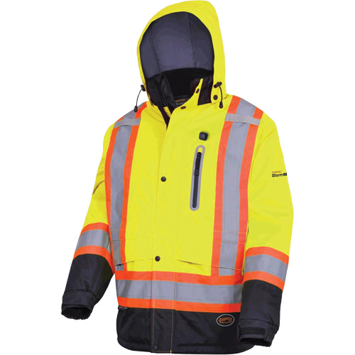 5408 Veste imperm&eacute;able &agrave; isolation thermique, Hommes, Petit, Jaune lime haute visibilit&eacute; Helyx Safety & Industrial Supplies