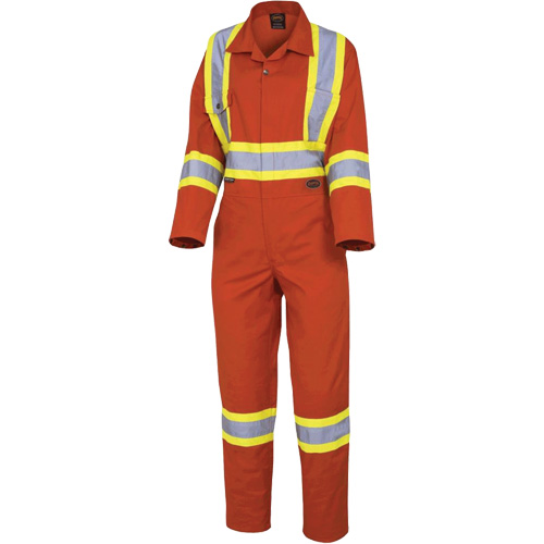 5514W Women's Safety Coveralls, X-Small, High Visibility Orange Helyx Safety & Industrial Supplies