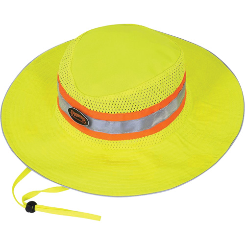 279 Chapeau de garde forestier avec sangle, Jaune lime haute visibilit&eacute;, Polyester Helyx Safety & Industrial Supplies