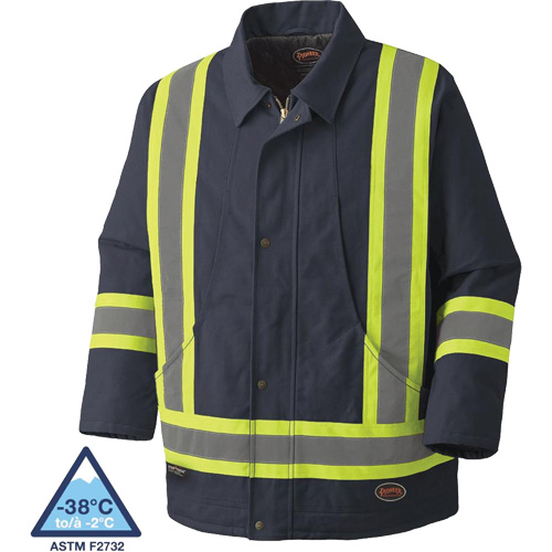 5535A Quilted Duck Parka, Navy Blue, Small Helyx Safety & Industrial Supplies